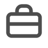Briefcase icon on black background
