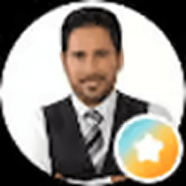 Business professional with star icon