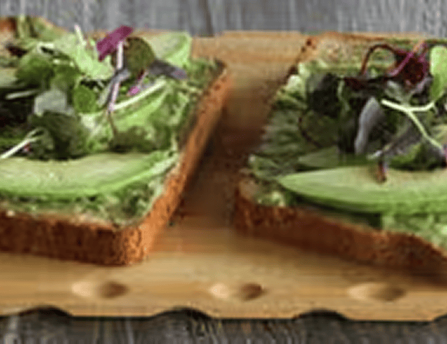 Avocado toast with mixed greens